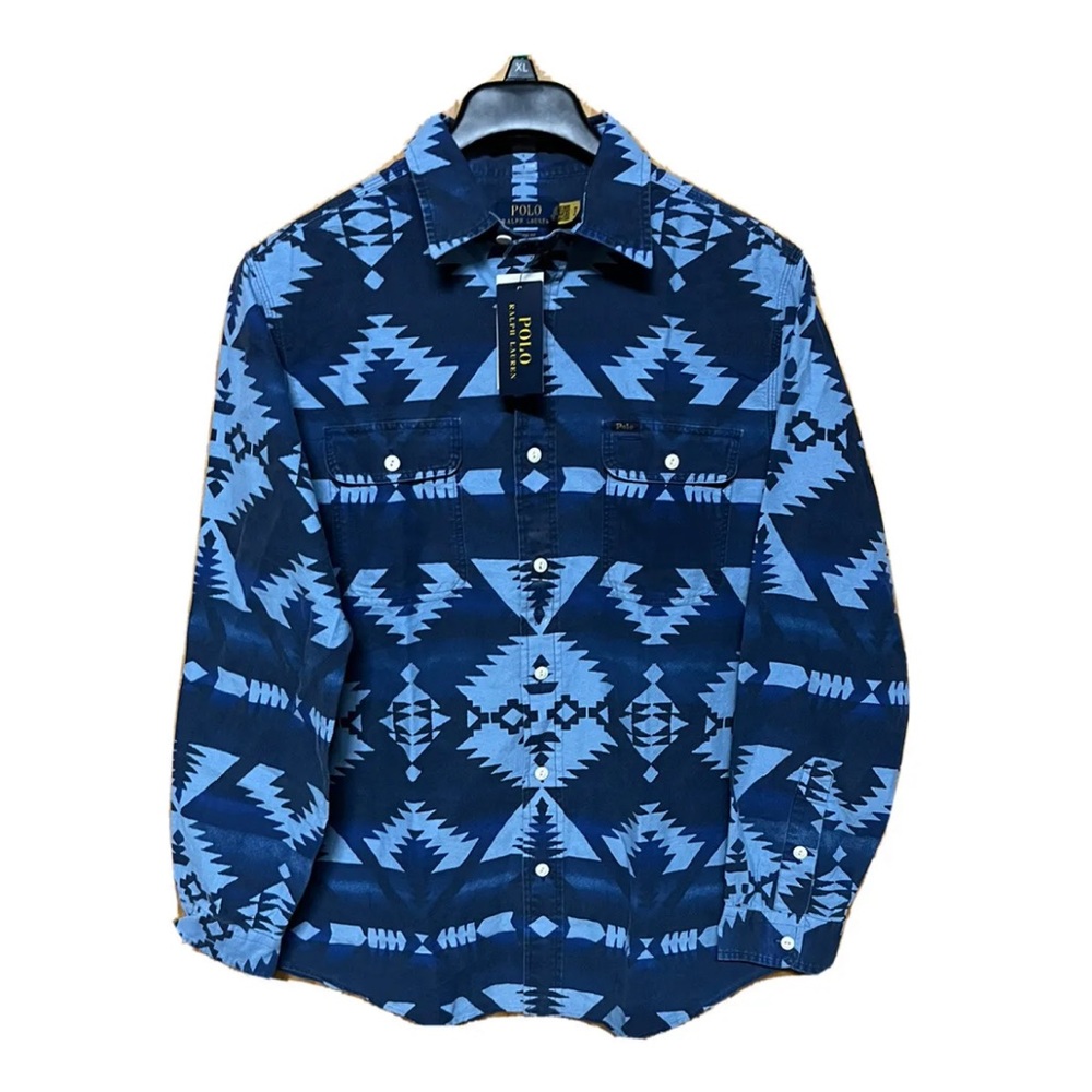 Polo Ralph Lauren Mens Southwestern Aztec Tribal Button Down Shirt